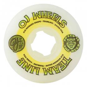 54mm 99a OJ Team Line Original Hardline Wheels - White/Yellow/Green