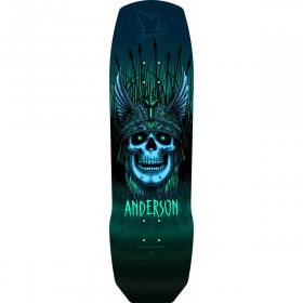 9.13x32.8 Powell Peralta Andy Anderson Heron Pro Maple Shaped Deck - Teal