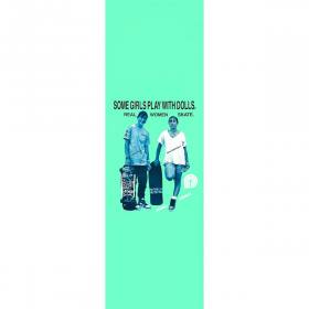 9x33 Powell Peralta Premium Printed White Griptape - Real Women Skate