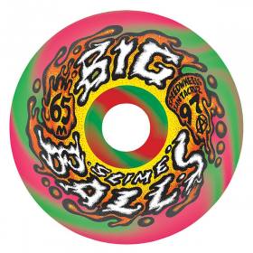 65mm 97a Slime Balls Big Balls Wheels - Pink/Green Swirl