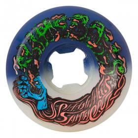 53mm 95a Slime Balls Speed Balls Hairballs 50-50 Wheels - White/Blue