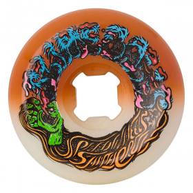 56mm 95a Slime Balls Speed Balls Hairballs 50-50 Wheels - White/Orange