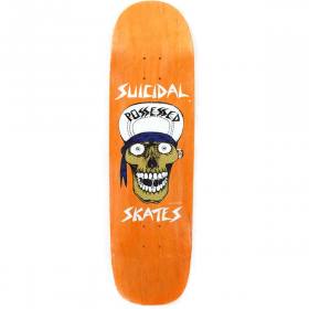 9.125x32.25 Suicidal Skates Punk Skull Deck - Orange Stain