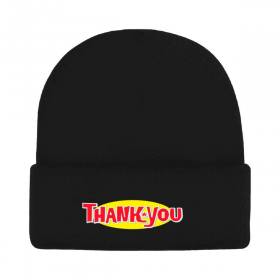 Thank You Pops Cuff Beanie - Black