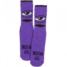 Toy Machine Sect Eye Youth Crew Socks - Purple