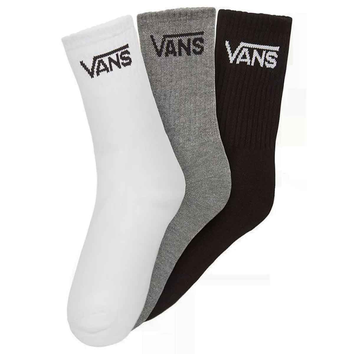 Vans Classic Crew Boys Socks Assorted 3-Pack - Size 1-6 | SoCal Skateshop