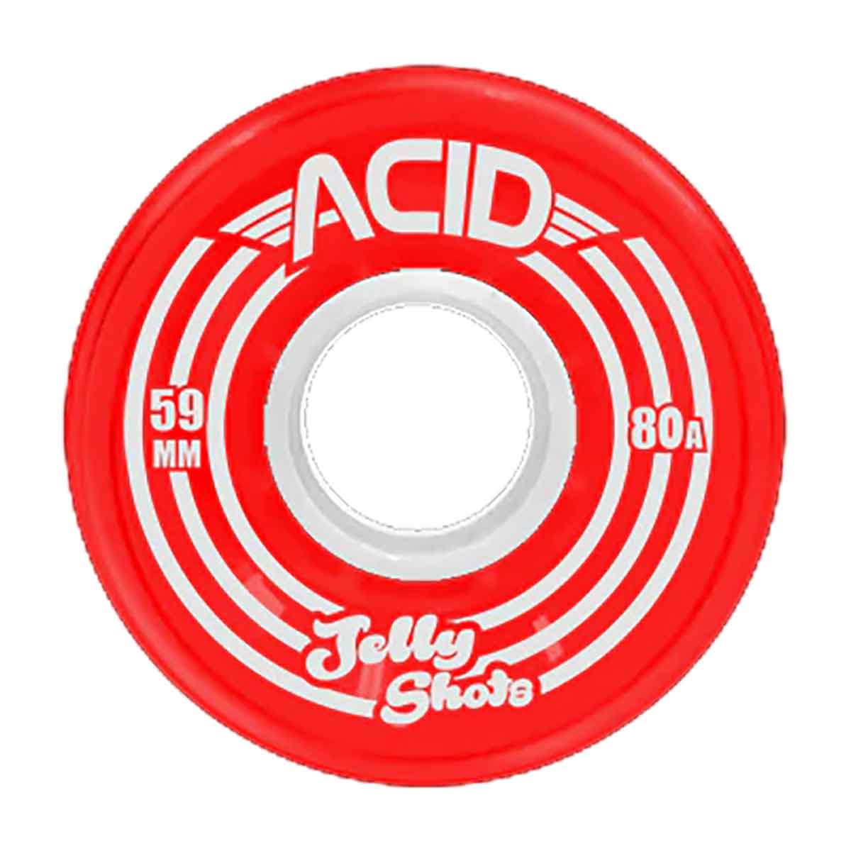 Acid Chemical Co Jelly Shots Skateboard Wheels Red 59mm 80a SoCal