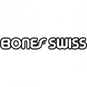 Bones Bearings Swiss Type Filled RX Vinyl Sticker - Black/White 6.5"x7/8"