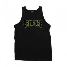 Creature Slaughter Outline Tank Top - Black
