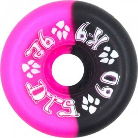 60mm 92a Dogtown K-9 80's Single Conical Wheels - 50-50 Pink/Black