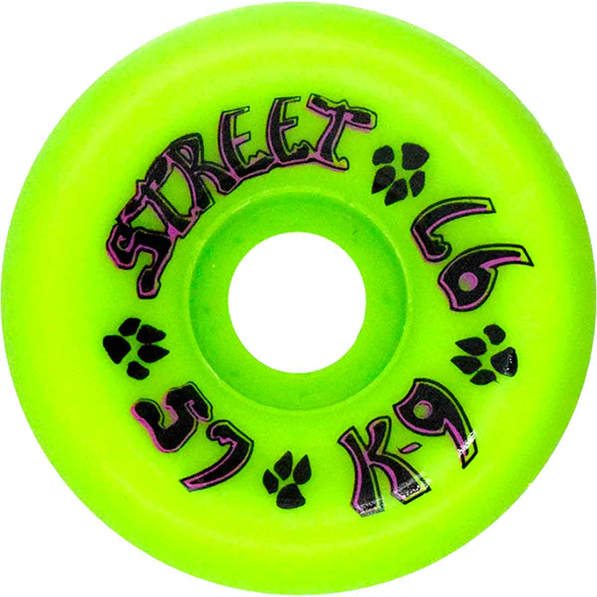 Dogtown K9 80's Street Skateboard Wheels Lime Green 57mm 97a SoCal