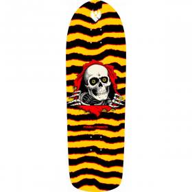 9.7x31.32 Powell Peralta Ripper 4 Flight Shaped 280 Deck - Yellow/Black