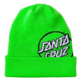 Santa Cruz Big Dot Long Shoreman Beanie - Safety Green