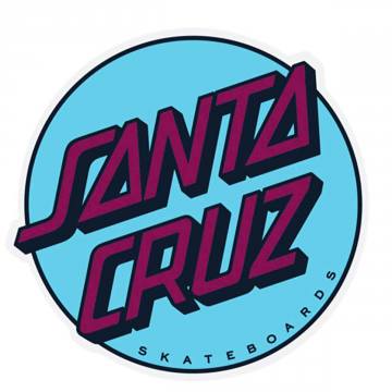Santa Cruz Classic Strip Skateboard Sticker 5in si Blue 