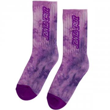 Santa Cruz Skateboard Sports Socks Womens Cruz Assorted Colors 4 Pairs 