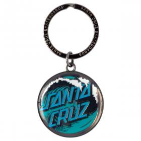 Santa Cruz Wave Dot Keychain - Dark Gunmetal