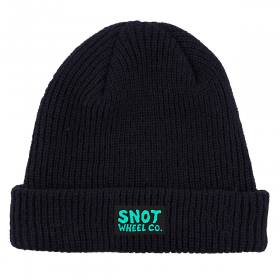 Snot Wheels Label Cuff Beanie - Black
