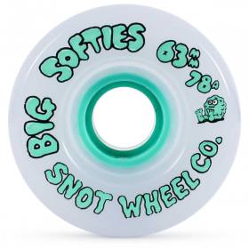 63mm 78a Snot Big Softies Wheels - White/Teal Core