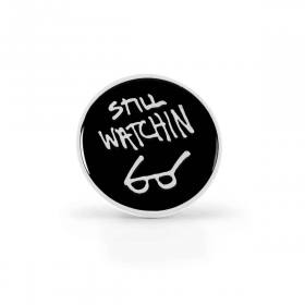 Thrasher Still Watchin Lapel Pin - 1" Round