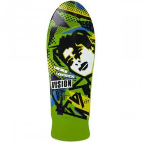 10x30 Vision Old School Gonz Re-Issue Deck - Lime Dip