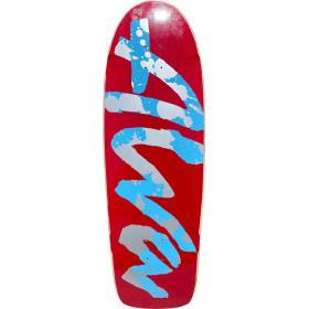 10.75x34.25 Alva Metallic Rocker Deck - Red Metallic Flake - Pre-Gripped