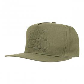 Antihero Blackhero Outline Snapback Hat - Olive/Olive