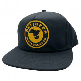 Antihero Ten O'Clock Snapback Hat - Navy/Yellow