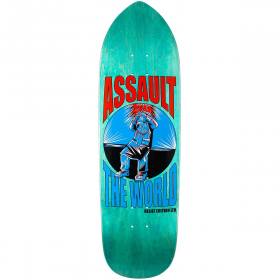 9x32.25 Assault Welder Curb Creep Shaped Deck - Aqua Stain