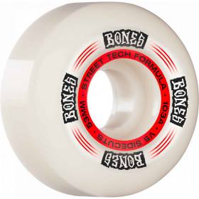 53mm 103a Bones STF V5 Sidecut Regulators Wheels - White/Red