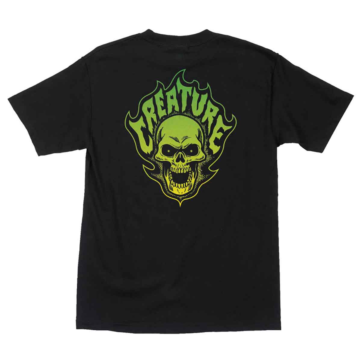 Creature Skateboards Bonehead Flame T-Shirt - Black | SoCal Skateshop