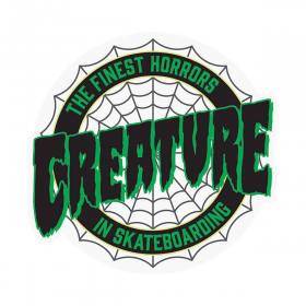 Creature Finest Web Clear Mylar Sticker - Black/Green 3.125" x 3"