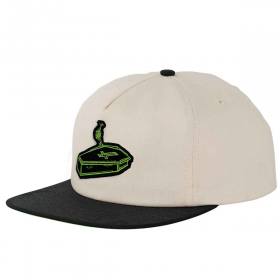 Creature Last Call Mid-Profile Snapback Hat - Off White/Black