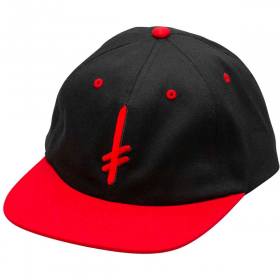 Deathwish Gang Logo Snapback Hat - Black/Red
