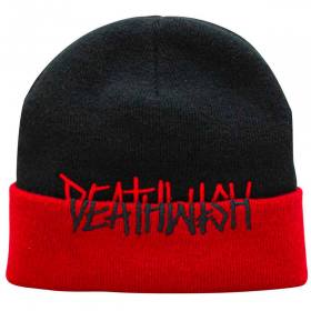 Deathwish Split Cuff Beanie - Black/Red