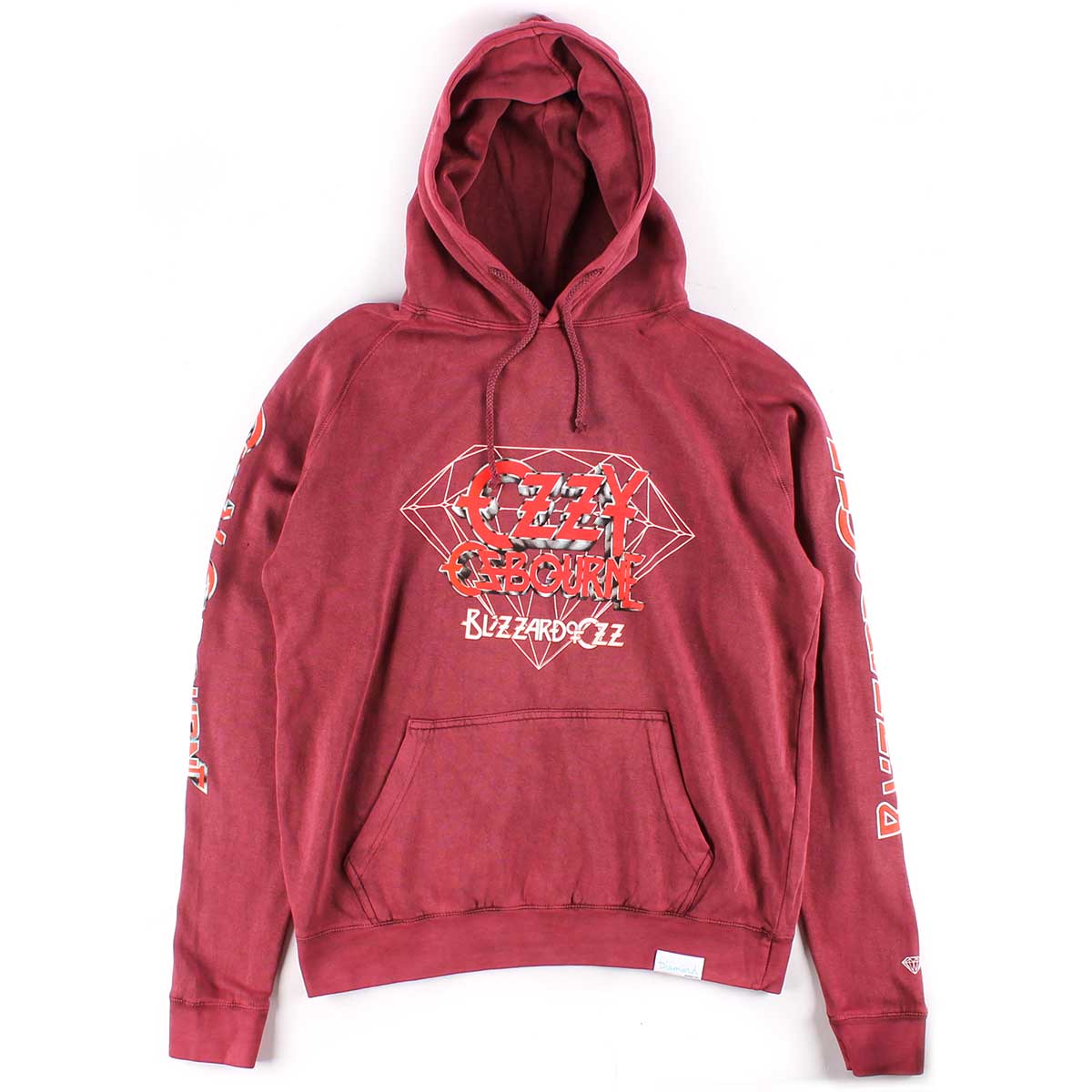 Diamond Supply Co X Ozzy Osbourne Pullover Hoodie - Red | SoCal Skateshop