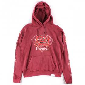 Diamond X Ozzy Osbourne Mineral Wash Pullover Hoodie - Red