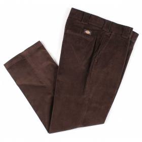 Dickies Regular Fit Flat Front Corduroy Pants - Chocolate Brown
