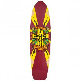 9.375x36.575 Dogtown Death To Invaders Longboard Deck - Yellow/Red Rays