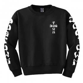 Dogtown Cross Logo Sleeve Crewneck Sweatshirt - Black/White
