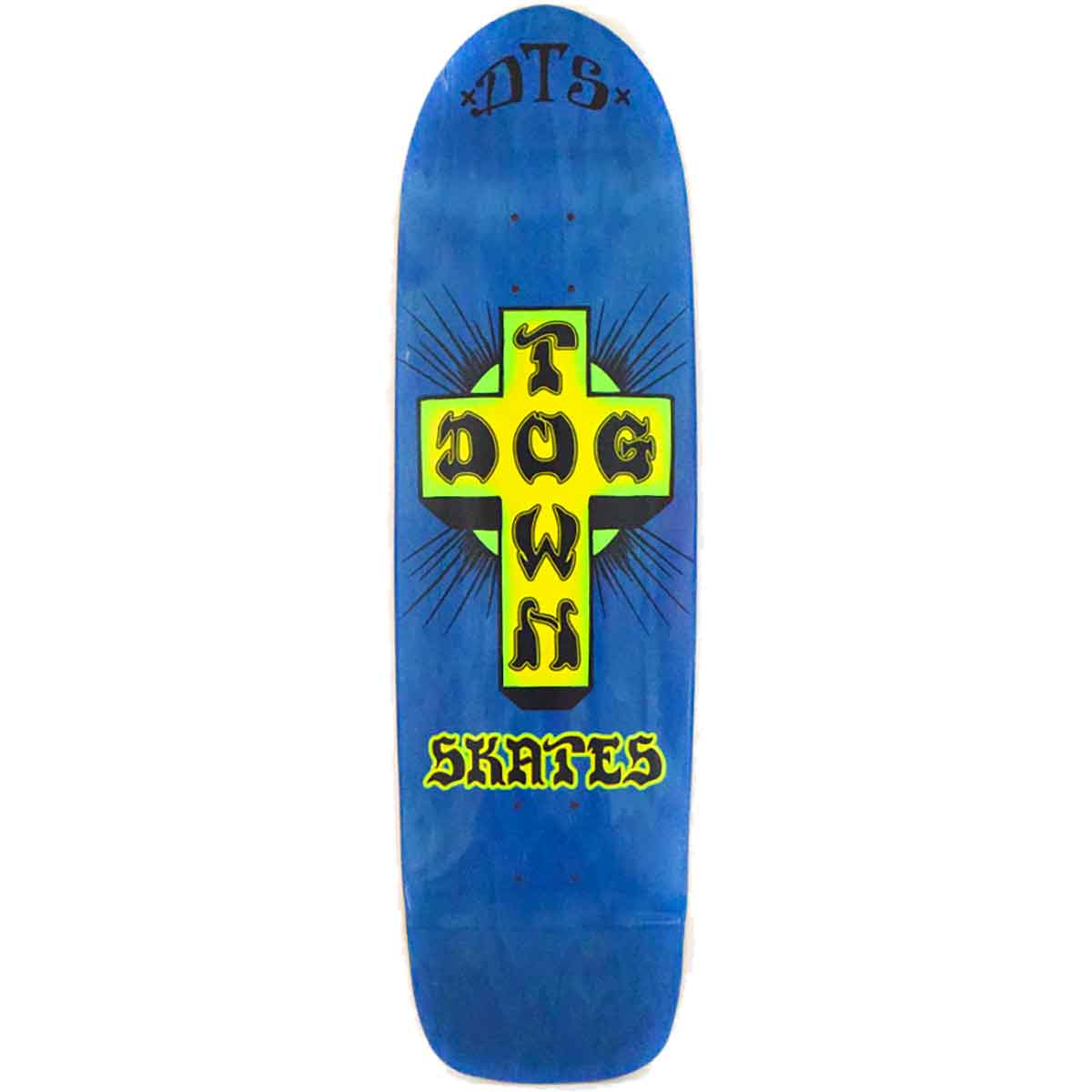 Dogtown Big Boy Green Cross Pool Skateboard Deck - Blue Stain 9x32