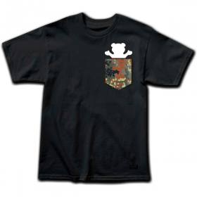 Grizzly Camoflauge Lodge Pocket T-Shirt - Black