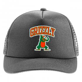 Grizzly Put Em Up Mesh Trucker Hat - Charcoal