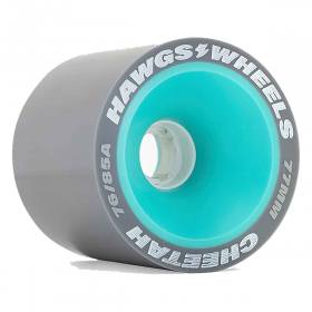 77mm 76a/85a Hawgs Cheetah Dual-Duro Longboard Wheels - Grey/Teal