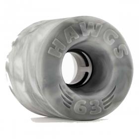 63mm 78a Hawgs Doozies Stone Ground Cruiser Wheels - Grey/White Swirl