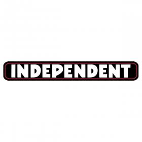 Independent Trucks Bar Logo White Vinyl Sticker - Black/Red/White 8" x 1"