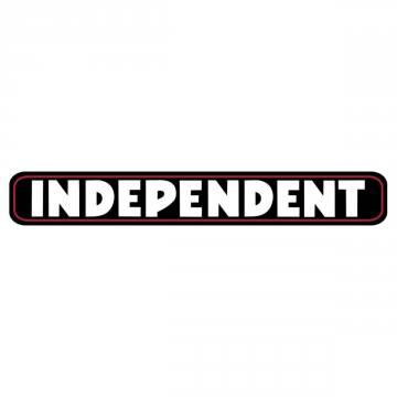 Independent Trucks Bar Logo White Vinyl Sticker - Black/Red