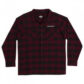 Independent Trucks Tilden Long Sleeve Flannel Shirt - Black/Burgundy