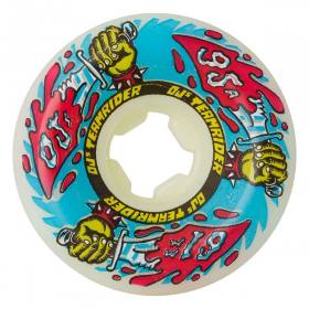 61mm 95a OJ Team Rider Speedwheels Wheels - White/Blue