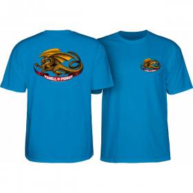 Powell Peralta Oval Dragon Youth T-Shirt - Sapphire Blue