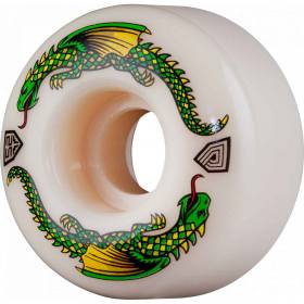 52mm 93a Powell Peralta Dragon Formula Green Dragon Wheels - White